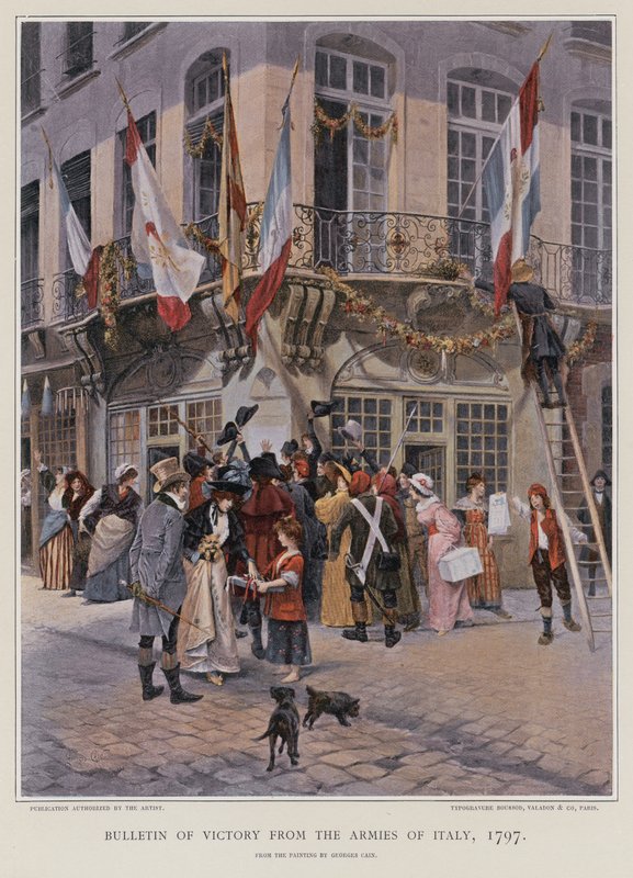 Biuletyn zwycięstwa armii Włoch autorstwa French School