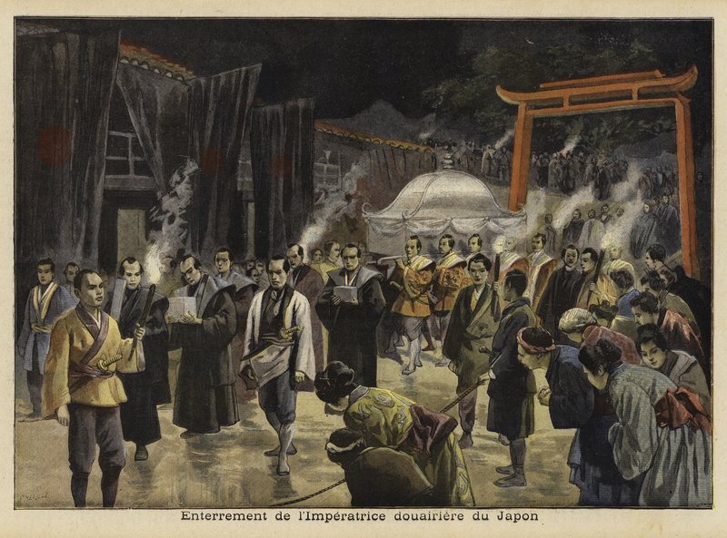Pogrzeb cesarzowej wdowy Japonii, 1897 autorstwa French School