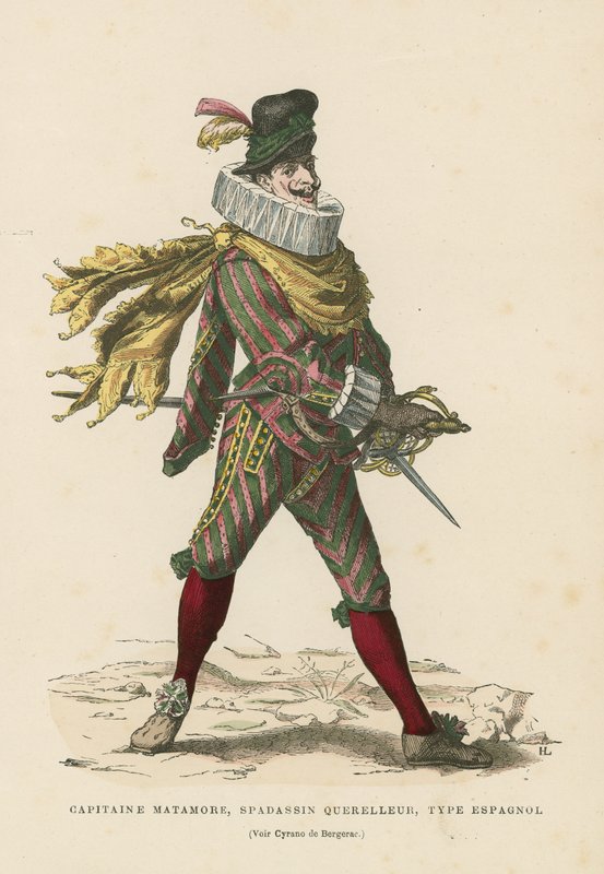 Kapitan Matamore, najemny zabójca z Hiszpanii, XVII wiek autorstwa French School