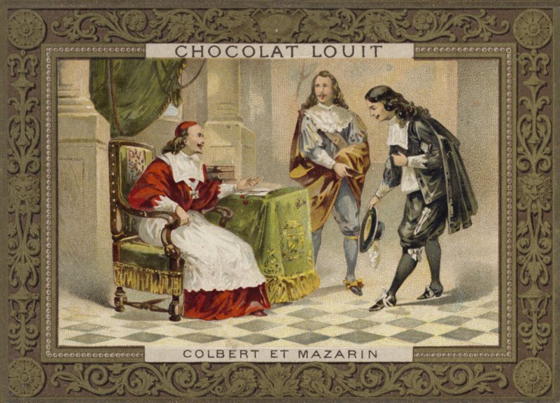Kardynał Mazarin i Jean-Baptiste Colbert, francuscy mężowie stanu, XVII wiek autorstwa French School
