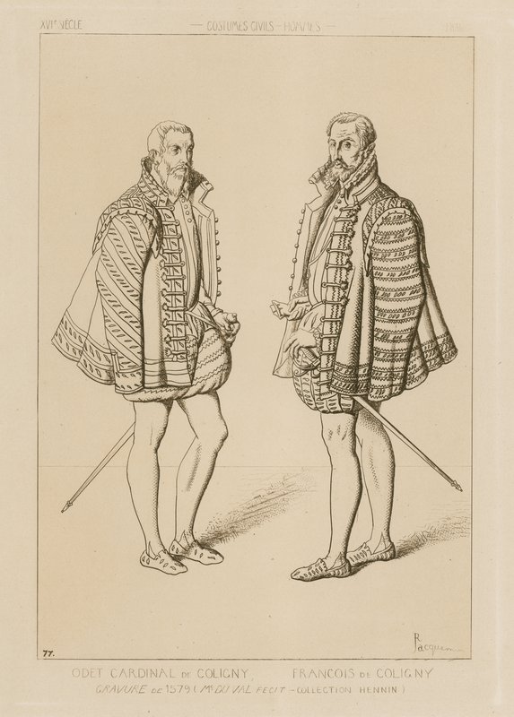 Kardynał Odet de Coligny (1517?1571) i Francois de Coligny (1557?1591) autorstwa French School