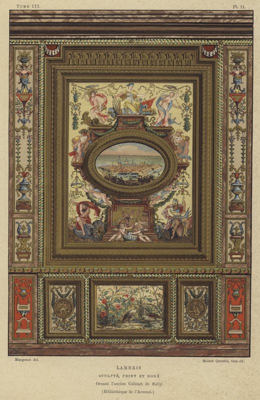 Boazeria rzeźbiona, malowana i złocona autorstwa French School