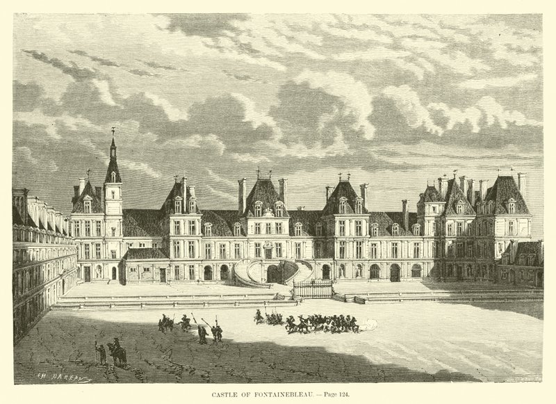 Zamek Fontainebleau autorstwa French School