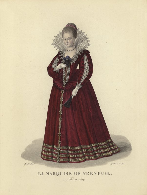 Katarzyna Henriette de Balzac dEntragues, markiza de Verneuil, kochanka króla Francji Henryka IV autorstwa French School