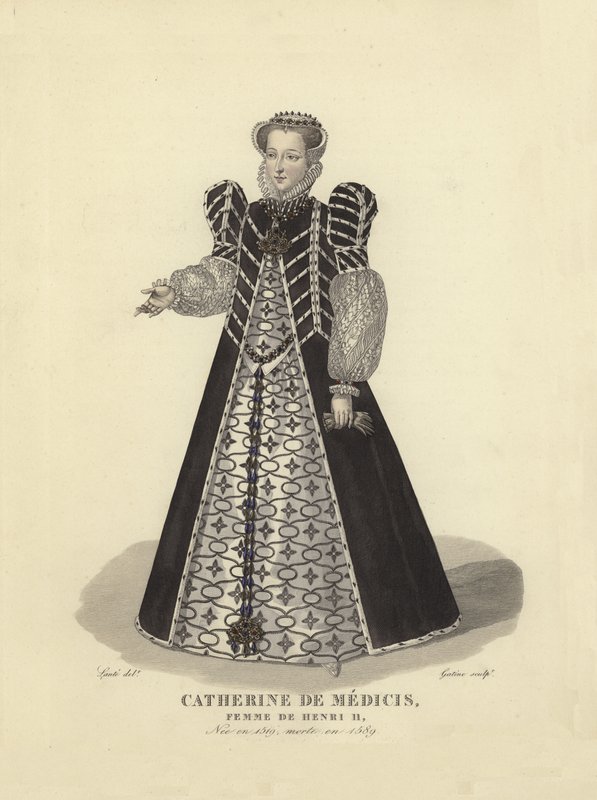Katarzyna de Medici, żona króla Francji Henryka II autorstwa French School
