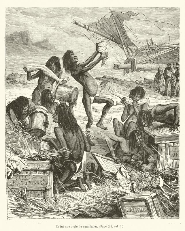 To była orgia kanibali (rycina) autorstwa French School
