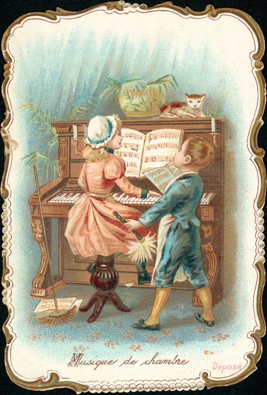 Muzyka kameralna (chromolitho) autorstwa French School