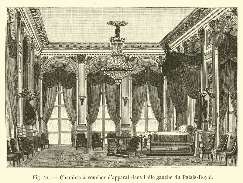 Sypialnia reprezentacyjna w lewym skrzydle Palais-Royal autorstwa French School