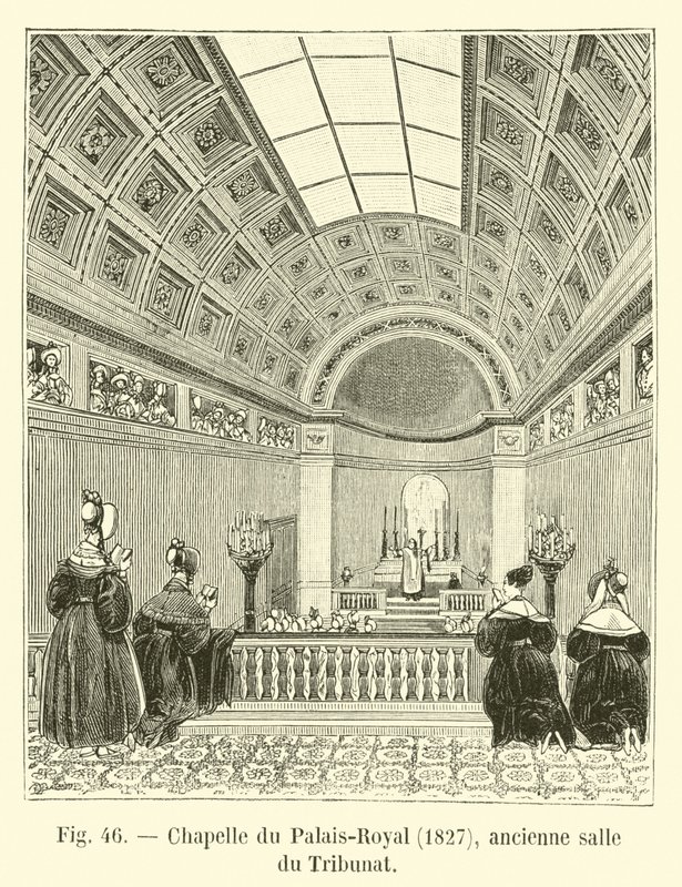 Kaplica Palais-Royal, 1827, dawna sala trybunatu autorstwa French School