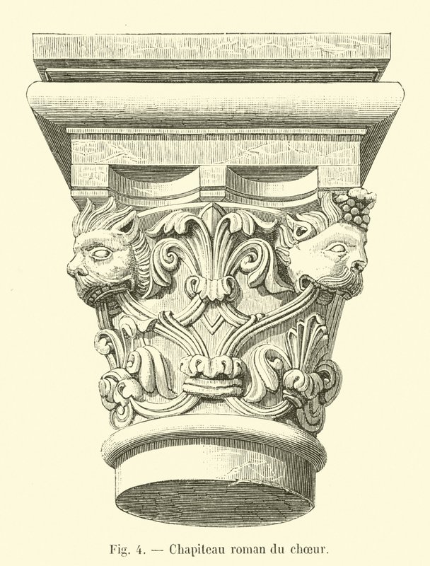 Romańska stolica chóru autorstwa French School