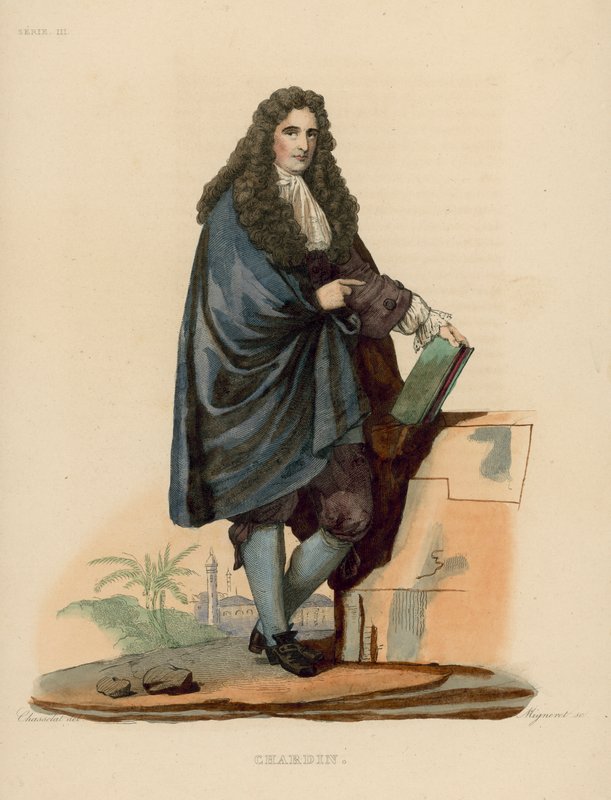 Chardin (kolorowy grawer) autorstwa French School