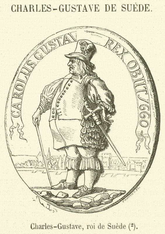 Charles-Gustave, roi de Suede (grafika) autorstwa French School
