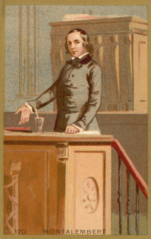 Charles Forbes Rene de Montalembert, francuski historyk autorstwa French School