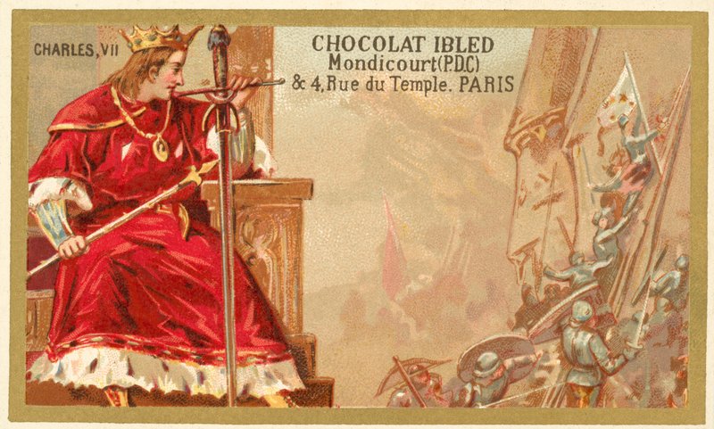 Karol VII z Francji (chromolitho) autorstwa French School