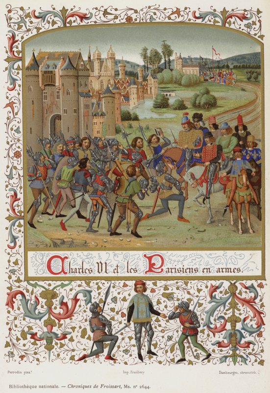 Karol VI i paryżanie w broni autorstwa French School