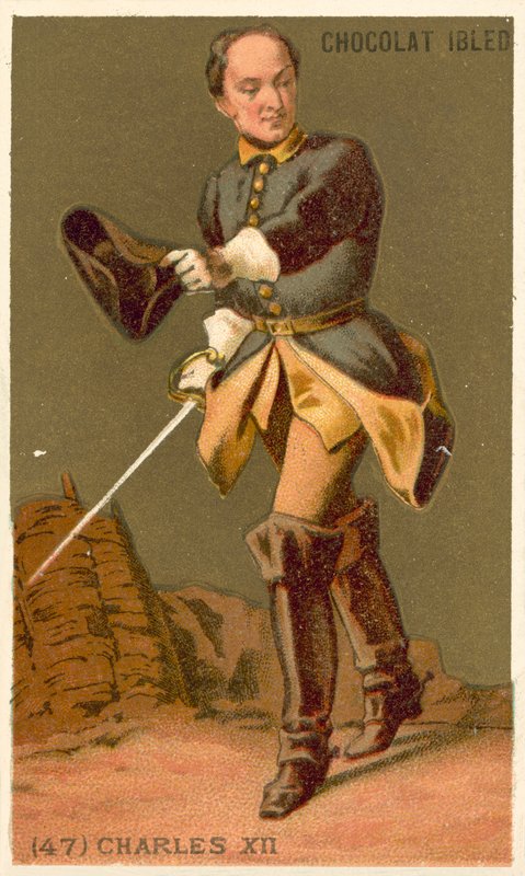 Karol XII Szwecji (chromolitho) autorstwa French School