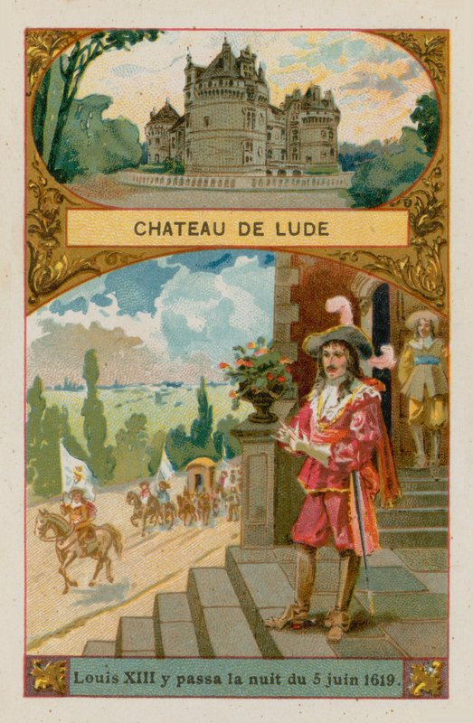 Chateau de Lude, gdzie Ludwik XIII (1601-1643) spędził noc czerwcową 1619 autorstwa French School