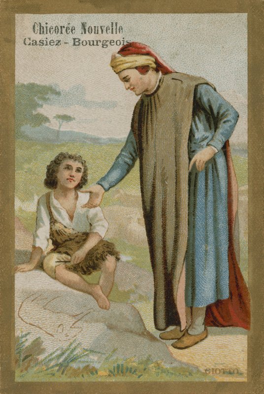 Chicoree nouvelle karta handlowa, Cimabue odkrywa Giotto autorstwa French School