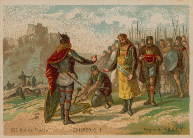 Chilperic II, król Francji (ok. 672-721) autorstwa French School