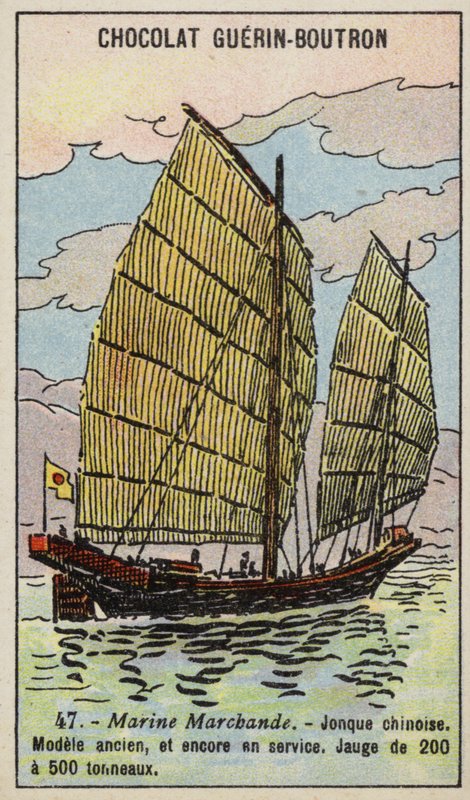 chińska dżonka (chromolitho) autorstwa French School