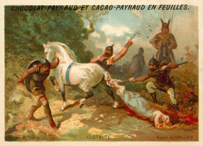 Chlothar II i egzekucja Brunhildy z Austrazji, 613 autorstwa French School