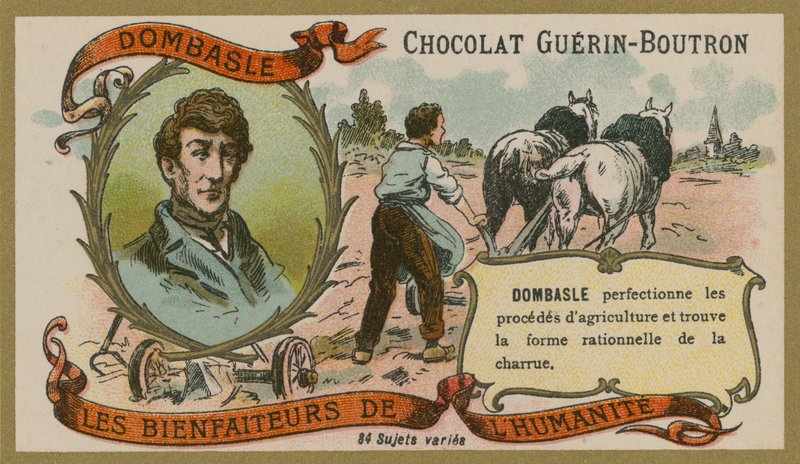 Karta handlowa Chocolate Guerin-Boutron, Christophe Mathieu de Dombasle autorstwa French School