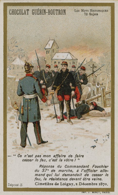 Karta handlowa Chocolat Guerin-Boutron, seria Historyczne Słowa (chromolitho) autorstwa French School