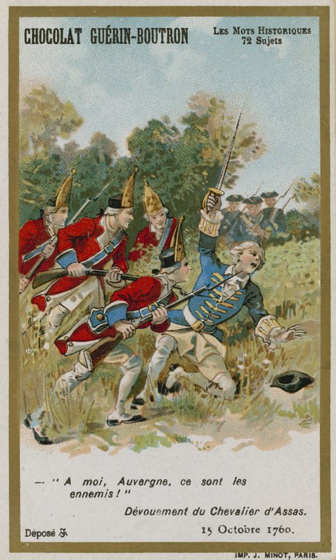 Karta handlowa Chocolat Guerin-Boutron, seria Historyczne słowa autorstwa French School