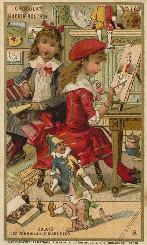 Karta handlowa Chocolat Guerin Boutron autorstwa French School