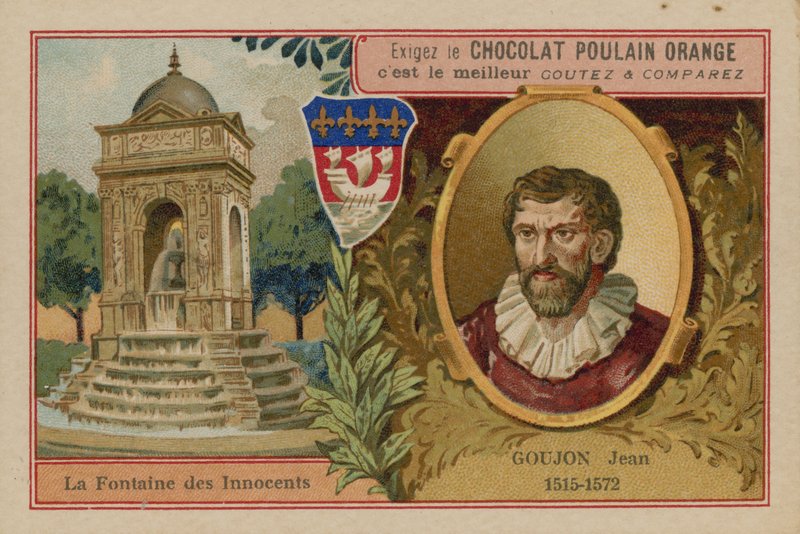 Czekoladowa Poulain Pomarańczowa karta handlowa autorstwa French School