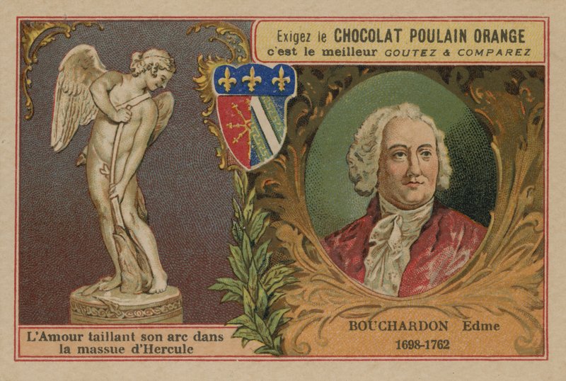 Czekoladowa Poulain Pomarańczowa karta handlowa autorstwa French School