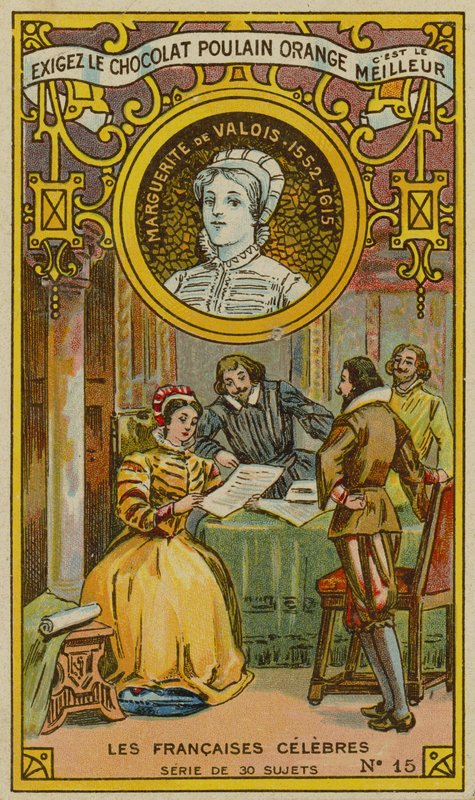 Czekoladowa Poulain Pomarańczowa karta handlowa autorstwa French School