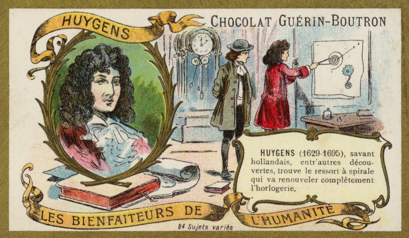 Christiaan Huygens, holenderski fizyk, matematyk, astronom i zegarmistrz (chromolitho) autorstwa French School