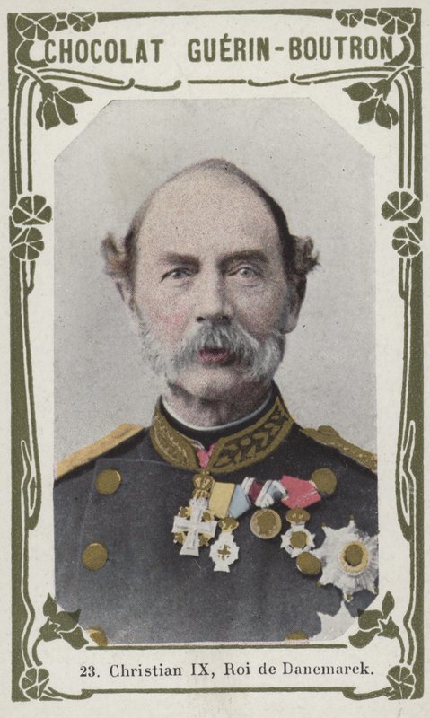 Christian IX, Król Danii (kolorowe zdjęcie) autorstwa French School