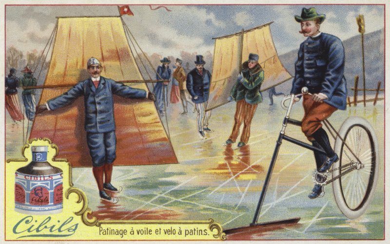 Karta Cibils z jazdą na łyżwach autorstwa French School