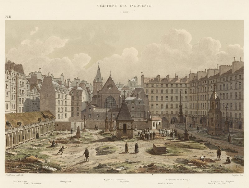 Cmentarz Niewiniątek, 1750 autorstwa French School