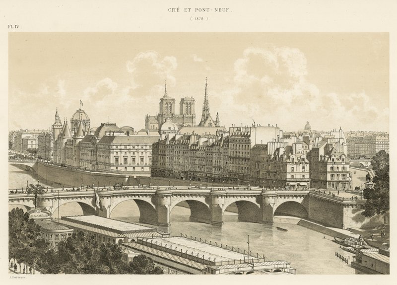 Miasto i Pont-Neuf, 1878 autorstwa French School
