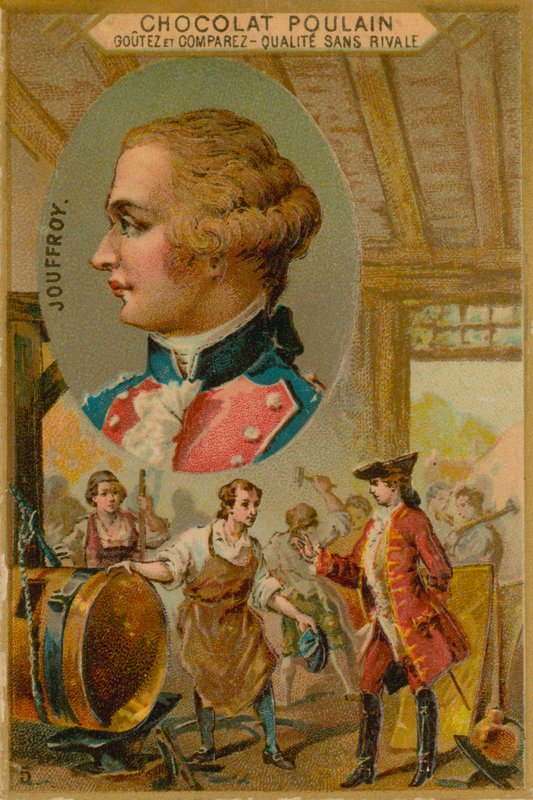 Claude-Francois-Dorothee, markiz de Jouffroy dAbbans, XVIII-wieczny wynalazca francuskiego parowca autorstwa French School