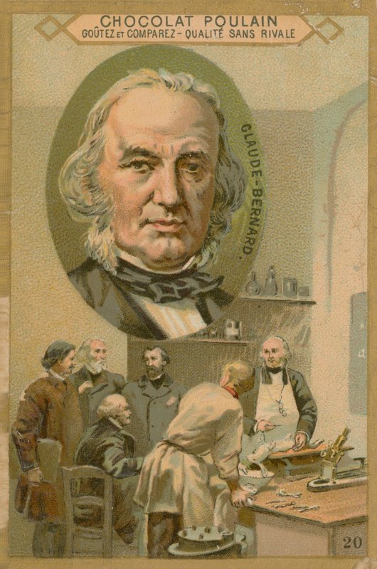 Claude Bernard, karta handlowa Chocolat Poulain autorstwa French School