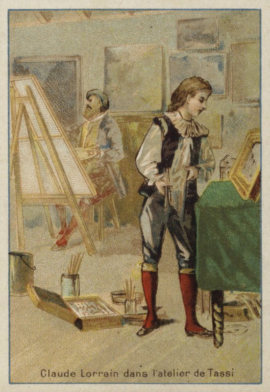Claude Lorrain, francuski malarz, w pracowni Agostino Tassi, Rzym autorstwa French School