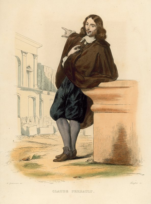 Claude Perrault (kolorowy grawerunek) autorstwa French School