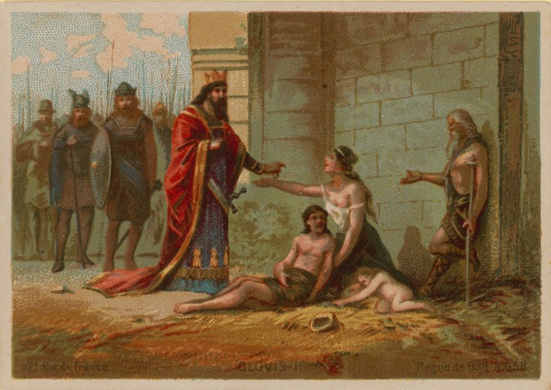 Chlodwig II, król Francji (637-657658) autorstwa French School
