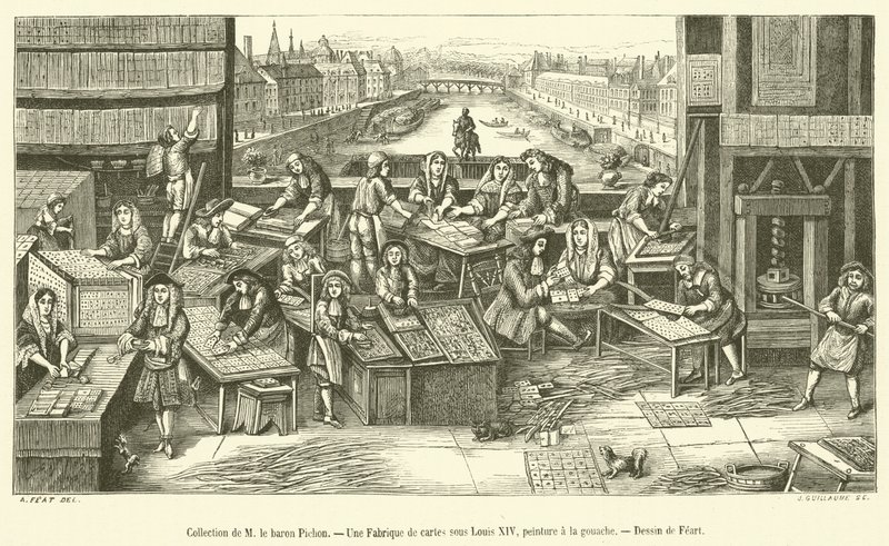 Kolekcja M le Baron Pichon, Fabryka Kart za Ludwika XIV (grafika) autorstwa French School