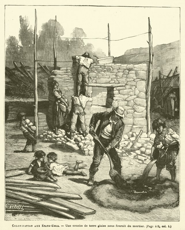 Kolonizacja w Stanach Zjednoczonych (grafika) autorstwa French School