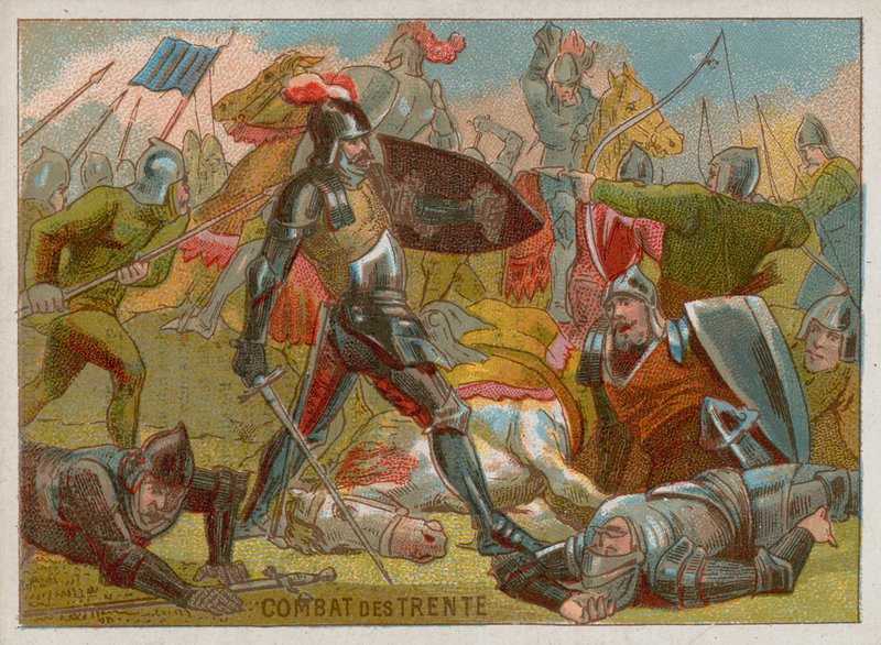 Combat des Trente lub Walka Trzydziestu autorstwa French School