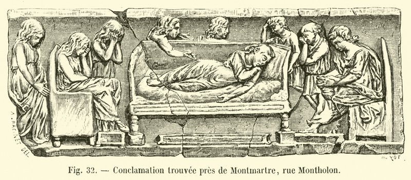 Konklamacja znaleziona w pobliżu Montmartre, rue Montholon autorstwa French School