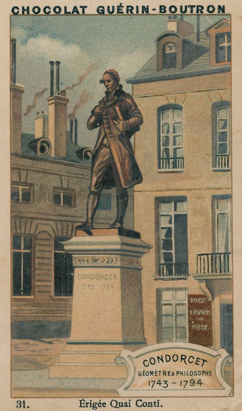 Condorcet, geodeta i filozof, 1743-1794, Erigee Quai Conti autorstwa French School