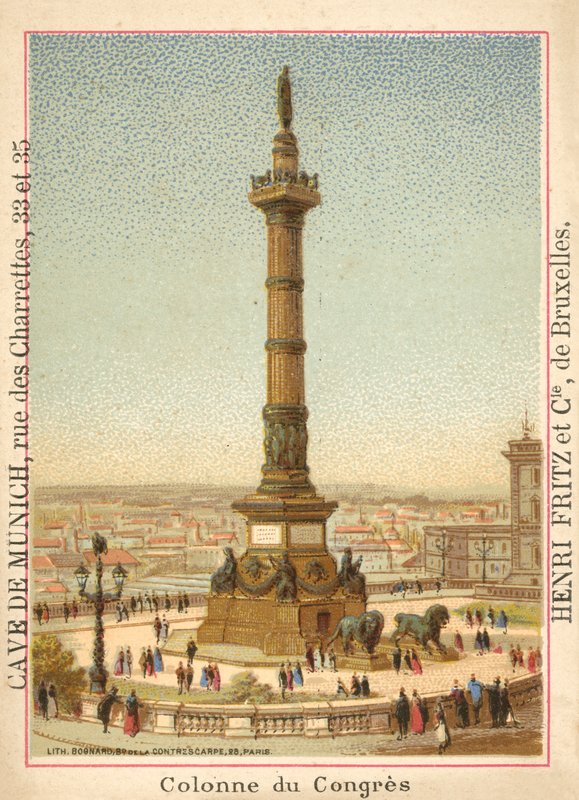 Kolumna Kongresowa, Bruksela (chromolitho) autorstwa French School