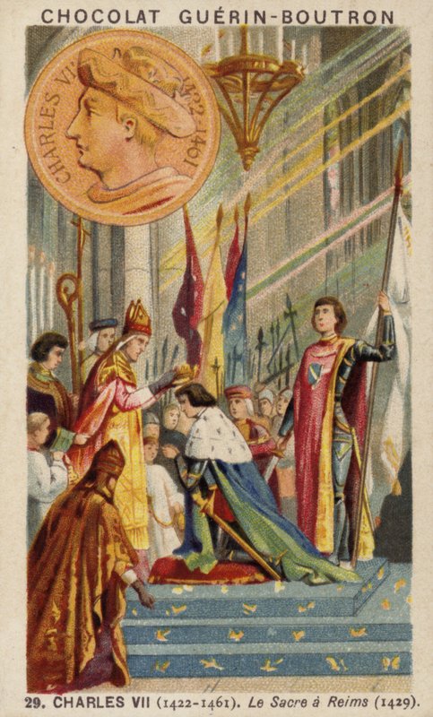 Koronacja Karola VII Francji w Reims autorstwa French School