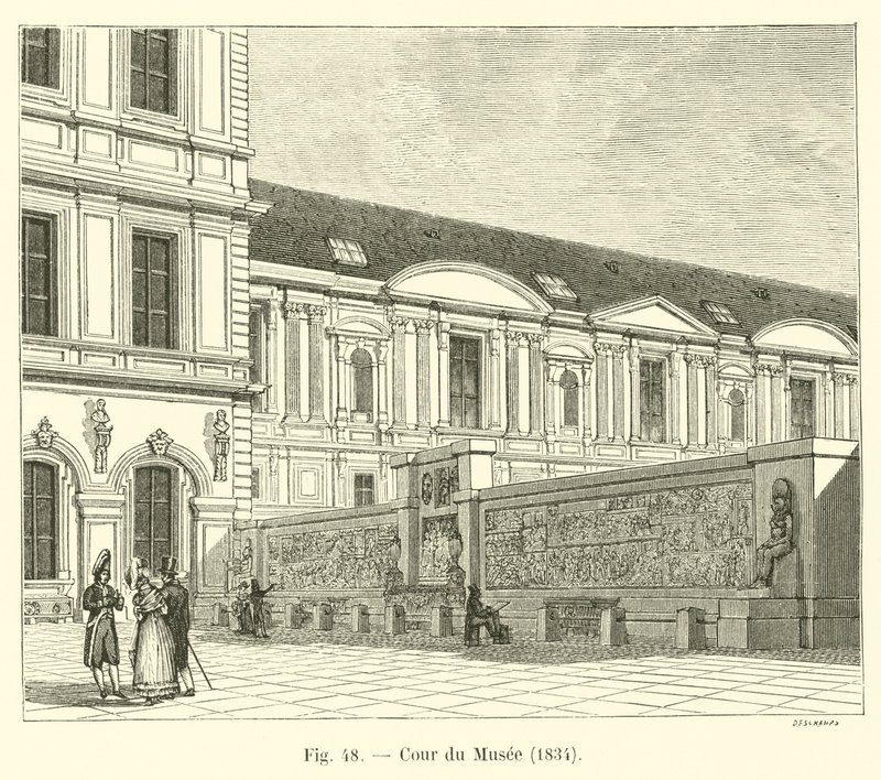 Dziedziniec Muzeum, 1834 autorstwa French School
